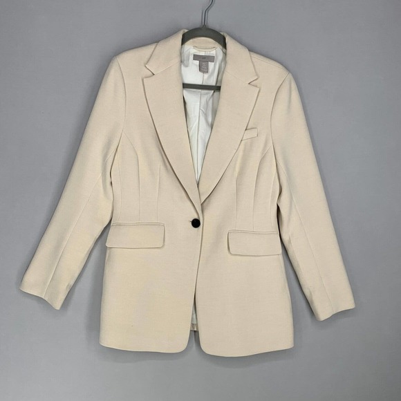H&M Jackets & Coats New Hm Cream Blazer M Women Jacket Suit